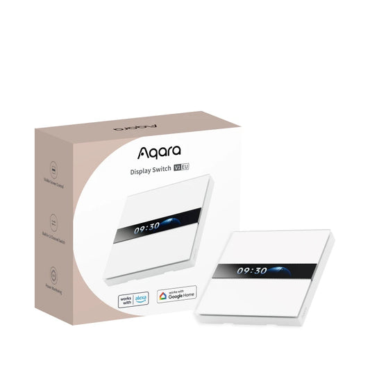 Aqara - 2-channel Zigbee switch with screen and 4 buttons Display Switch V1 WS-K02D