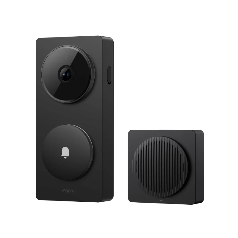 Aqara - Wi-Fi Smart Video Doorbell Aqara Doorbell Camera Hub G410 Select (Black)