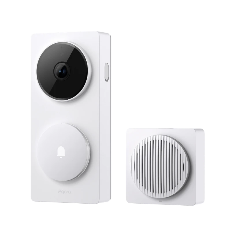 Aqara - Wi-Fi Smart Video Doorbell Aqara Doorbell Camera Hub G410 Select (White)