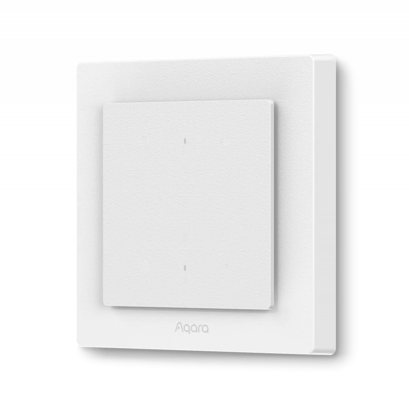 Aqara - Zigbee and Thread Smart Wall Switch Light Switch H2 (2 Buttons, 1 Channel) WS-K07D