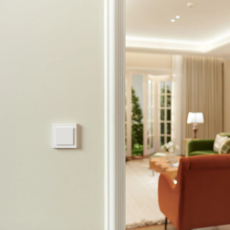 Aqara - Zigbee and Thread Smart Wall Switch Light Switch H2 (2 Buttons, 1 Channel) WS-K07D
