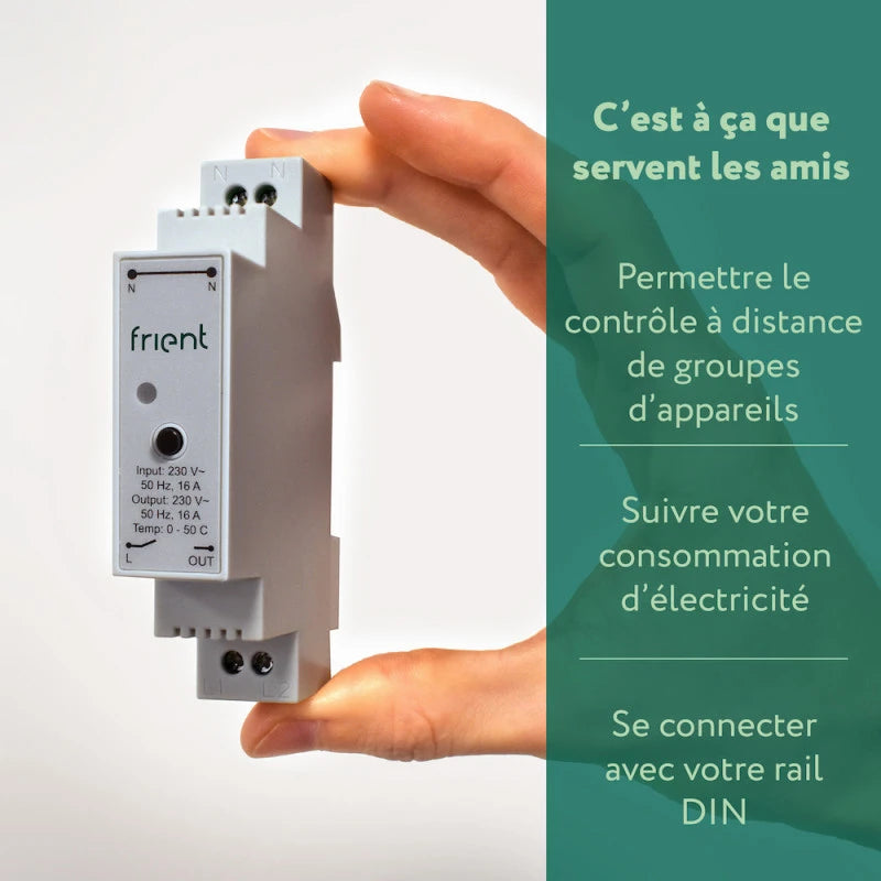 Frient - Zigbee din relay (ON/OFF) + power meter SMRZB-332