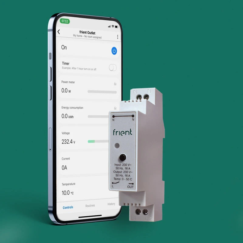 Frient - Zigbee din relay (ON/OFF) + power meter SMRZB-332