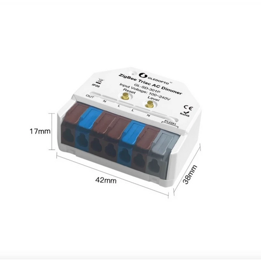 Gledopto GL-SD-301P - Zigbee Triac Dimmer Module, 1-channel, 100–240 V AC