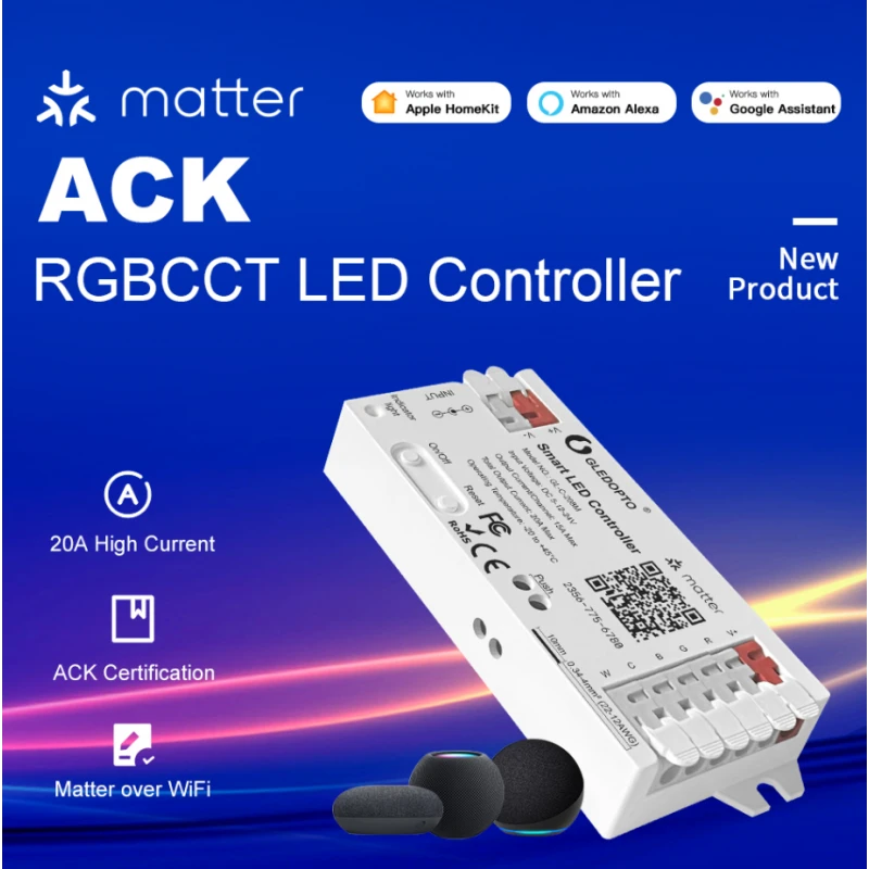 Gledopto GL-C-208M - Matter Smart LED controller ACK RGB-CCT