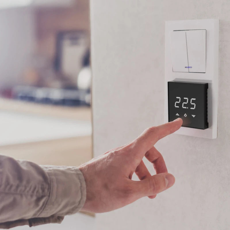 Heatit - Z-Wave+ thermostat floor heating elec 16A black