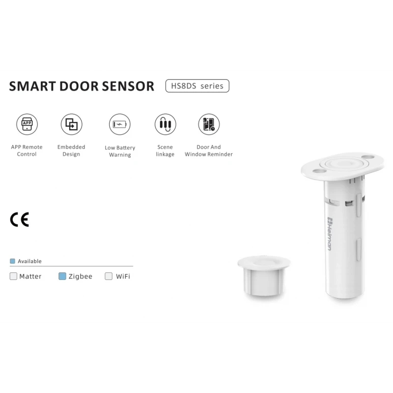 Heiman - Flush-mounted Zigbee door/window sensor HS8DS