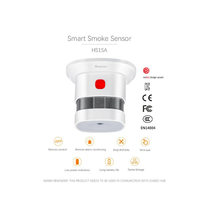 Heiman - Zigbee 3.0 smoke detector (EN14604 certified)