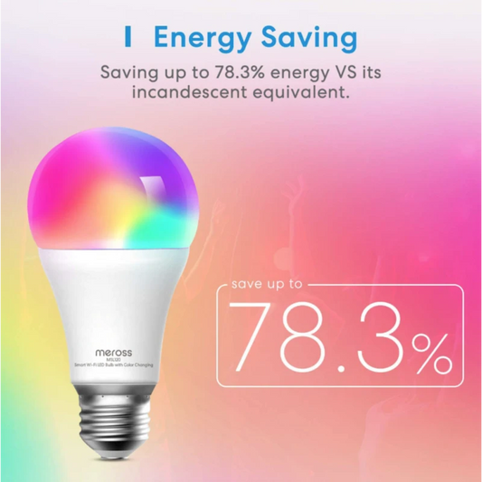 Meross MSL120 - 4x colour E27 WiFi LED bulbs compatible with Apple HomeKit
