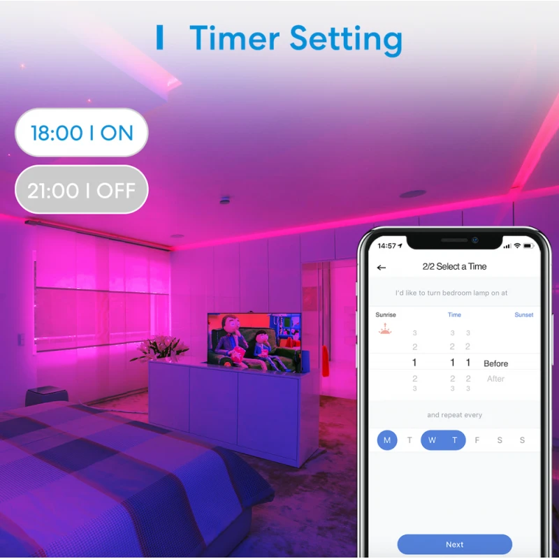 Meross MSL320 - 5m Apple HomeKit-compatible RGB Wi-Fi LED strip