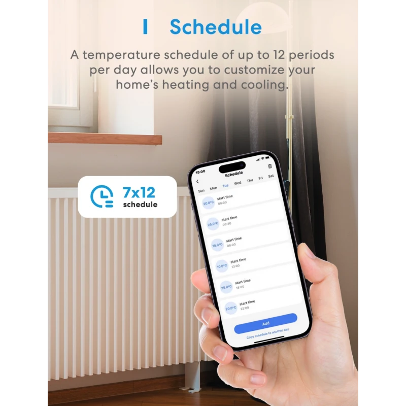 Meross MTS960 - WiFi plug thermostat compatible Apple Homekit