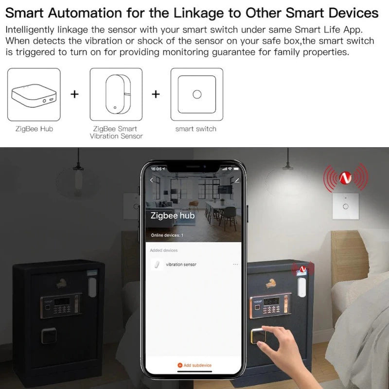 Moes - Zigbee TUYA Vibration Sensor ZSS-Z-VBR