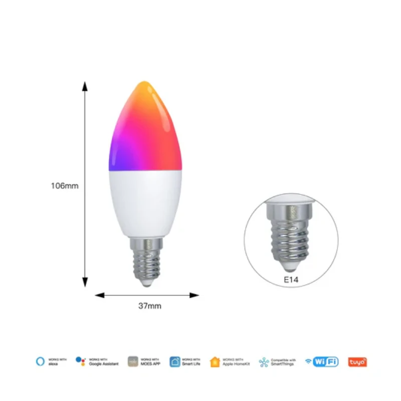 Moes - E14 WIFI Matter Tuya RGB LED bulb