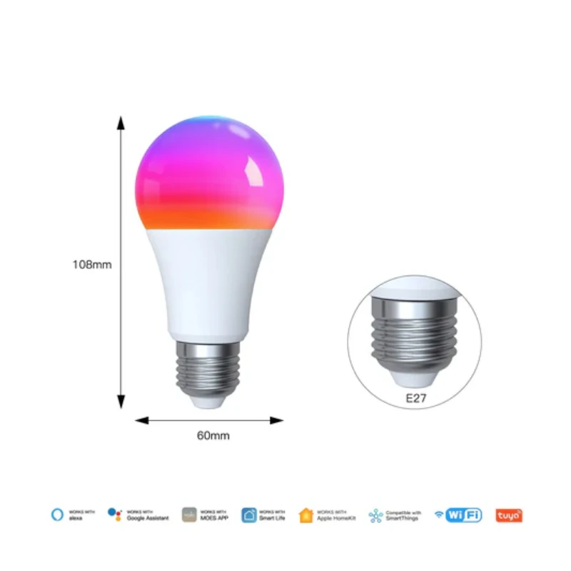 Moes - E27 WIFI Matter Tuya RGB LED bulb