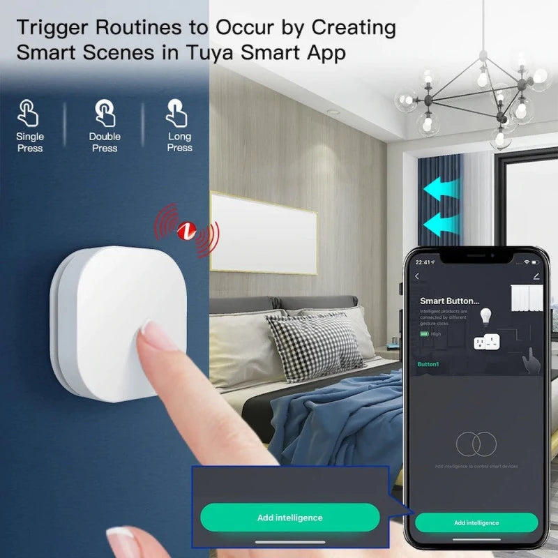 Moes - Zigbee Tuya Smart Button ERS-10TZBVB-AA (Zigbee Doorbell IP55)