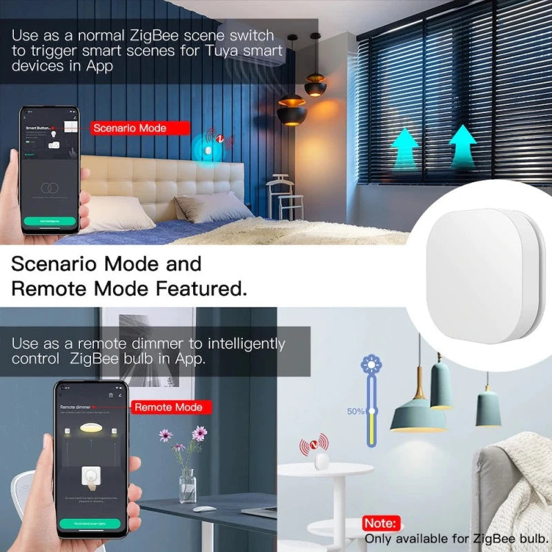 Moes - Zigbee Tuya Smart Button ERS-10TZBVB-AA (Zigbee Doorbell IP55)
