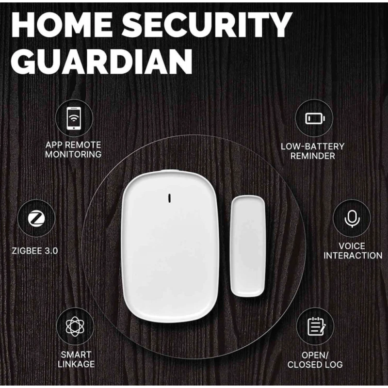 Moes - Zigbee Tuya door or window sensor (black) Smart Life