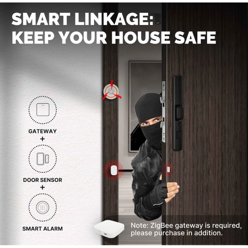 Moes - Zigbee Tuya door or window sensor (black) Smart Life