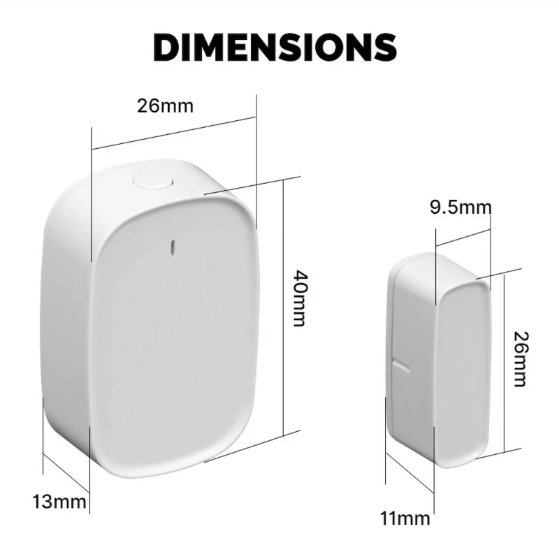 Moes - Zigbee Tuya door or window sensor (black) Smart Life