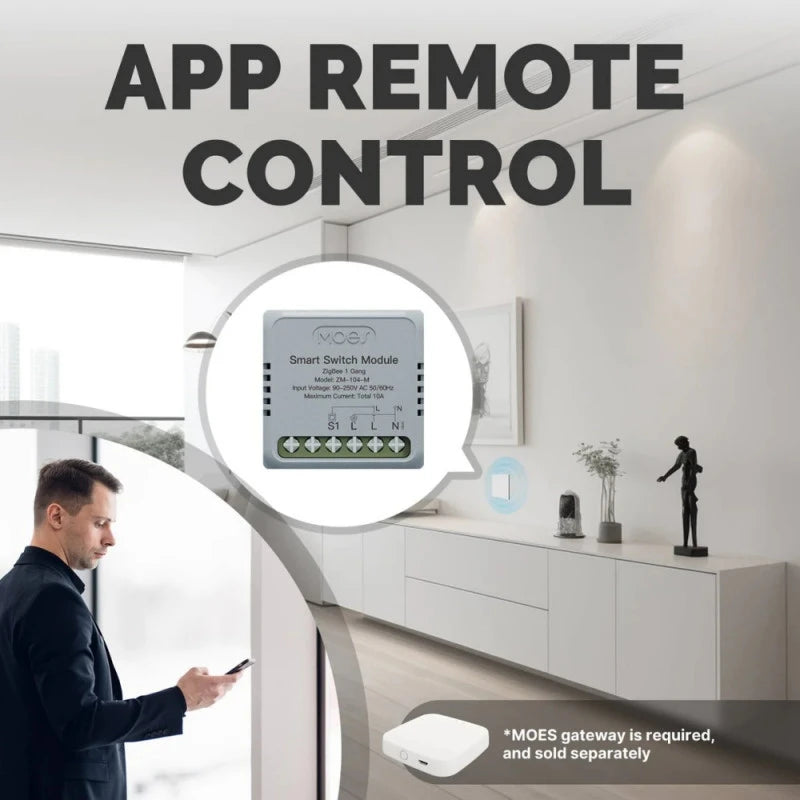 Moes - Tuya Zigbee ON/OFF Module 1 channel ZM-104-M