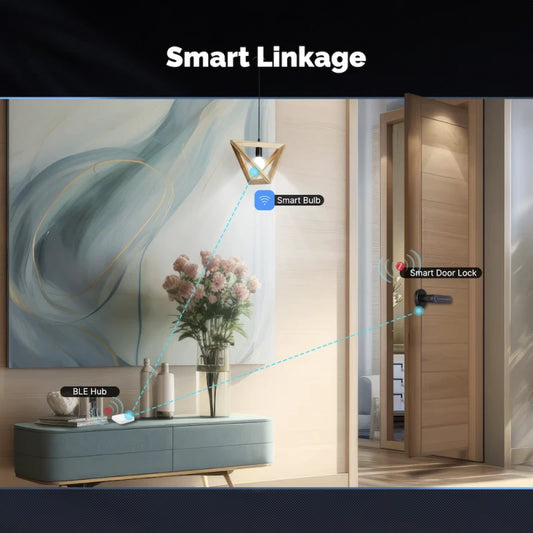Moes - Zigbee Tuya door handle lock with fingerprint recognition