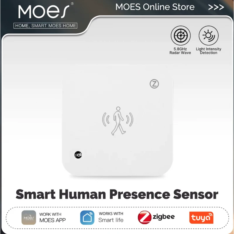 Moes - Zigbee Tuya human presence detector + luminosity USB 5V