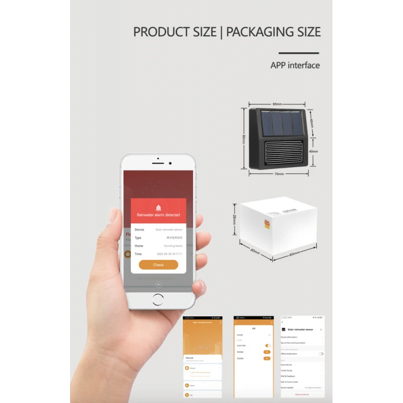 Mumubiz - Zigbee rain sensor with solar panel Tuya Smart Life