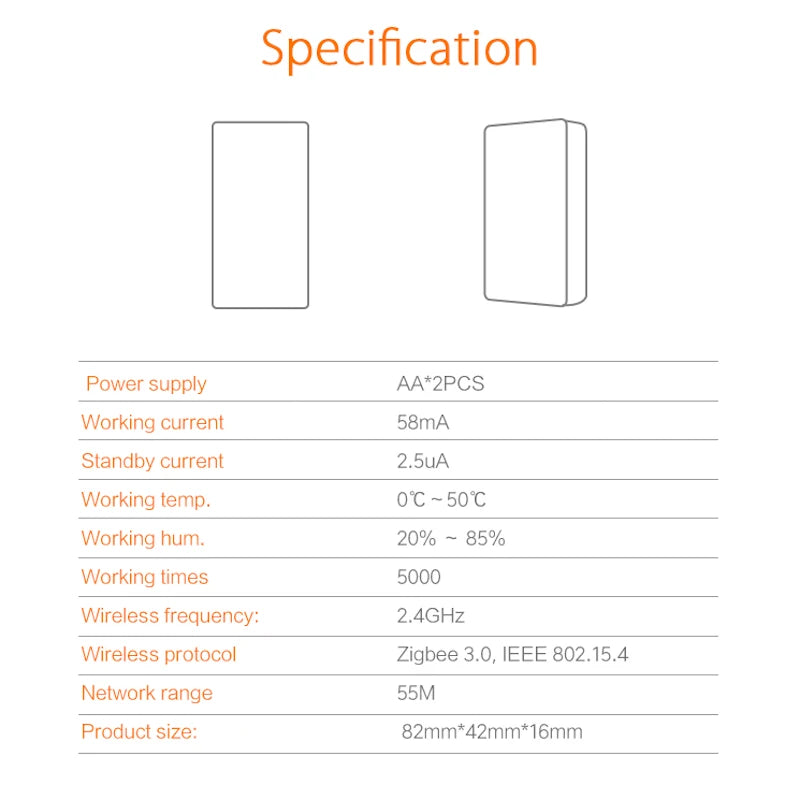 Neo - Zigbee Tuya Flood Detector (2x AA Battery) NAS-WS05B