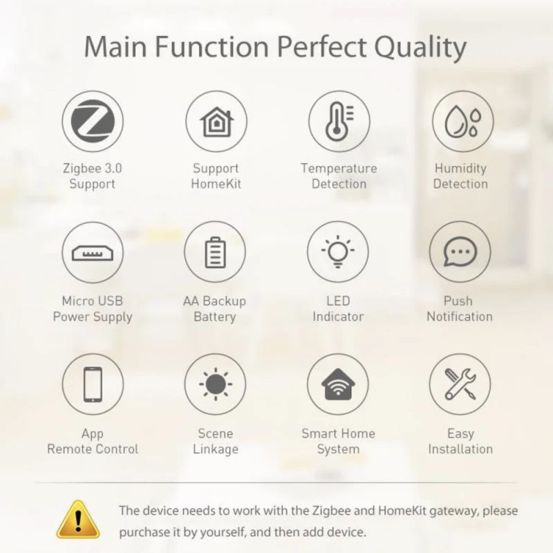 Neo - Zigbee 3.0 Temperature and Humidity Sensor Tuya NAS-TH07B2