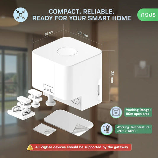Nous C2 - Zigbee Tuya Fingerbot compatible with Zigbee2Mqtt, Home Assistant and Smart Life