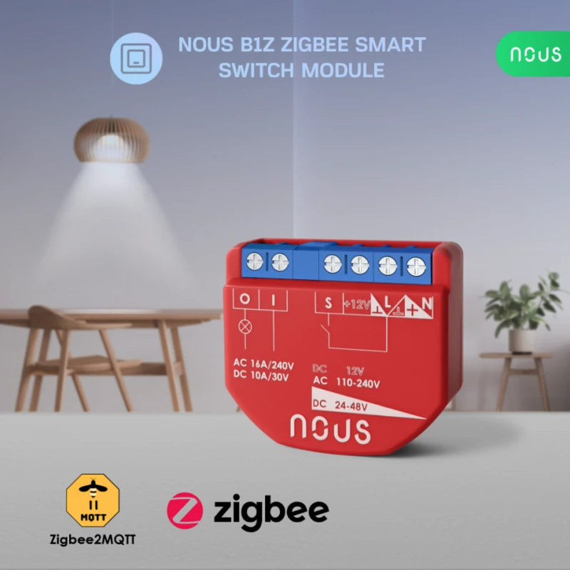Nous - Module Zigbee ON/OFF (10A DC, 16A AC) - 1 charge B1Z