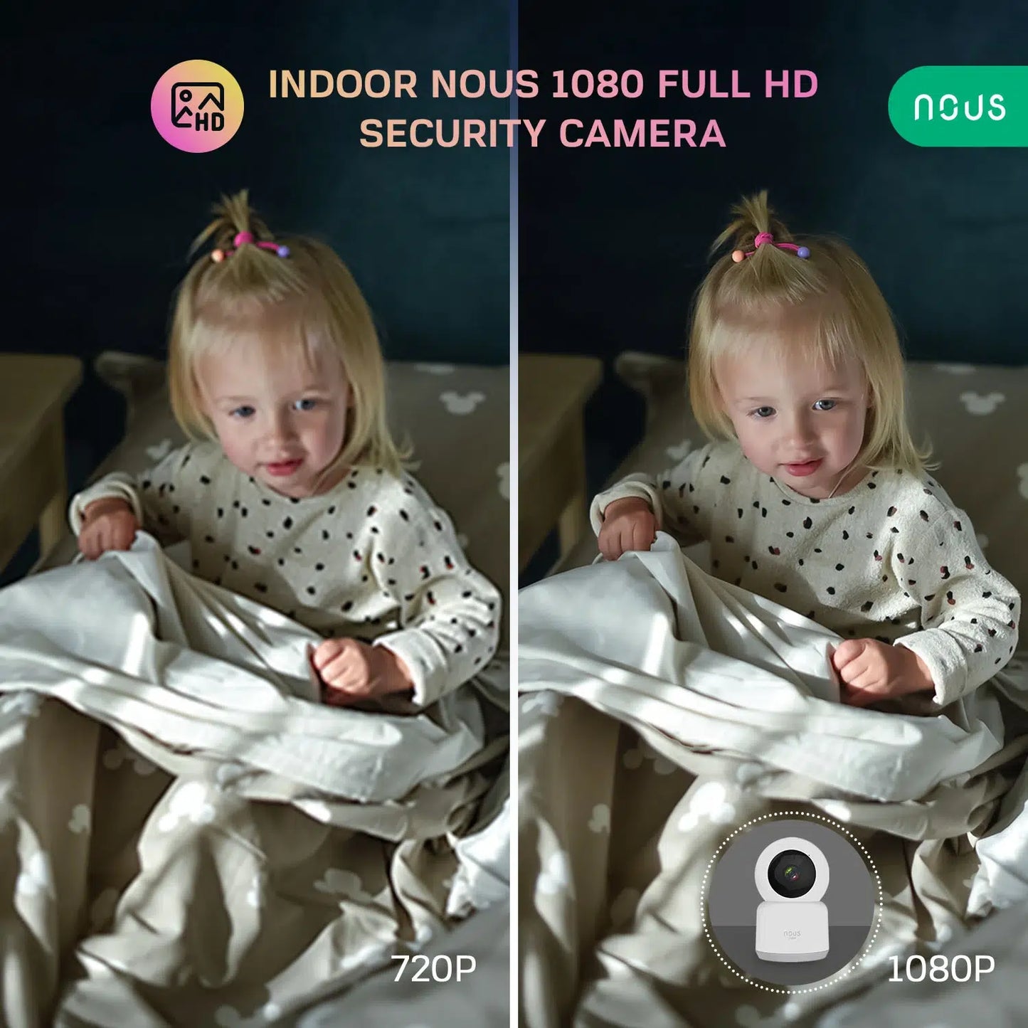 Nous – Vnitřní WIFI kamera Tuya Onvif PTZ Nous W2