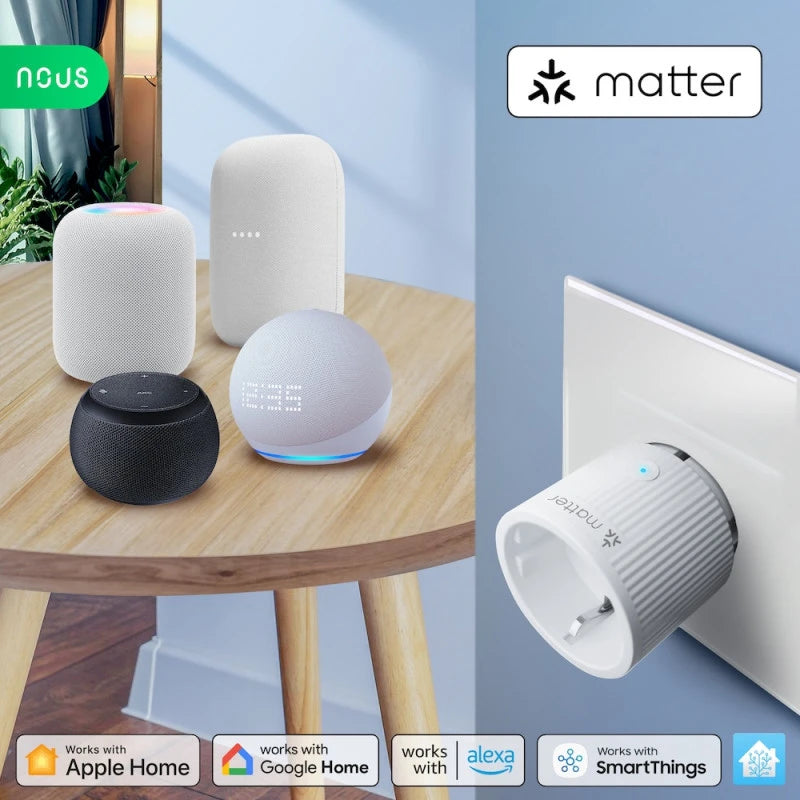 Nous - Matter 16A smart plug + Energy Metering A8M