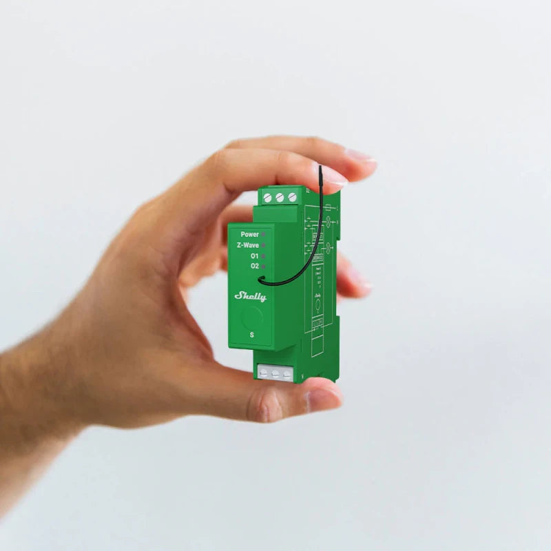 SHELLY - 2-channel Z-Wave+ 800 DIN rail dimmer module with energy monitoring Shelly Wave Pro Dimmer 2PM