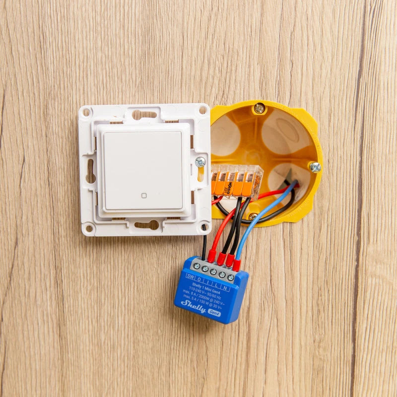 Shelly - Wifi, Zigbee and Matter module (dry contact) 8A Shelly 1 Mini Gen4