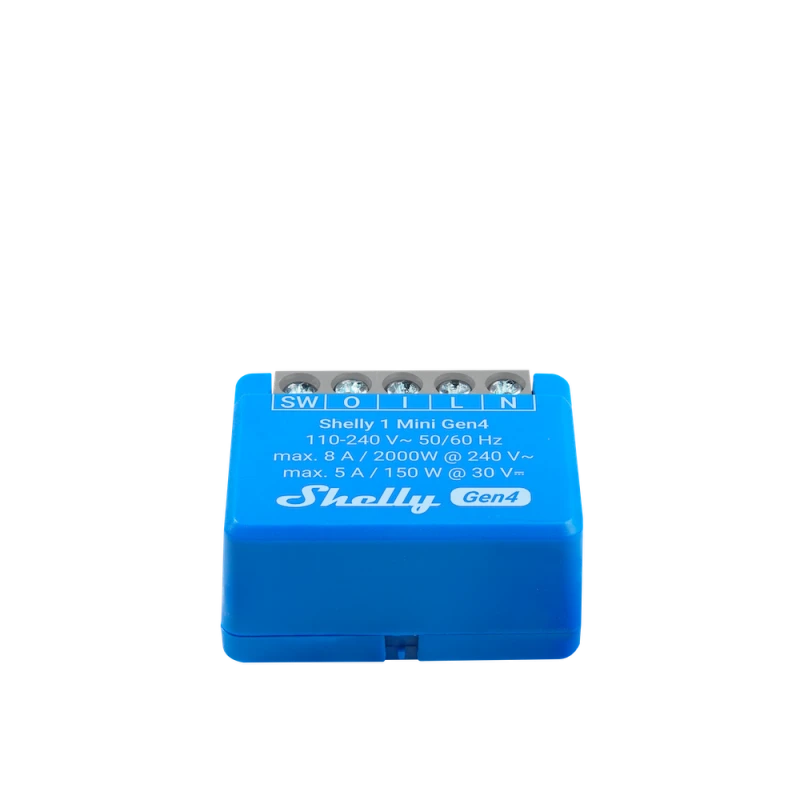 Shelly - Wifi, Zigbee and Matter module (dry contact) 8A Shelly 1 Mini Gen4