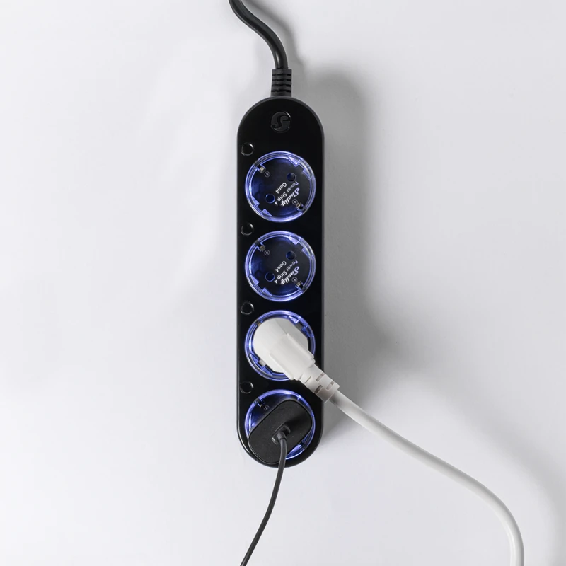Shelly - Matter, Zigbee, WIFI Power Strip Gen4 Black SHELLYPOWERSTRIP4B