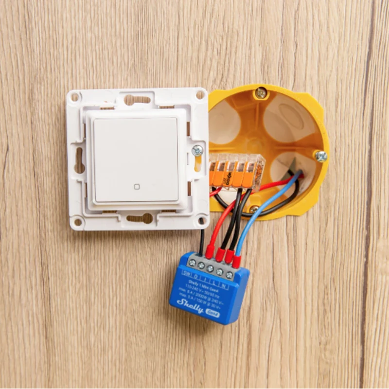 Shelly - 2x Wifi, Zigbee, Matter Module 8A Shelly1 Mini Gen4