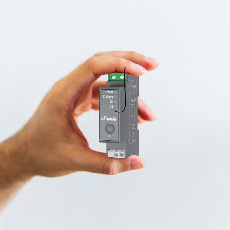Shelly Wave PRO2 - 2 channels smart Z-Wave DIN rail relay switch
