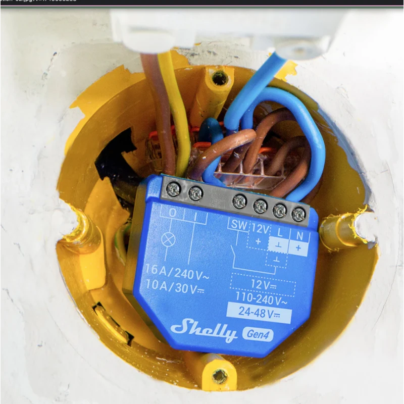 Shelly - Wifi, Zigbee, Matter dry contact switch module Shelly 1 Gen4
