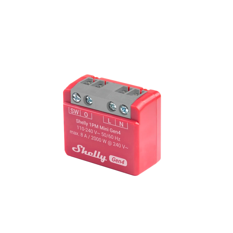 SHELLY - Wifi, Zigbee and Matter module 8A + energy consumption Shelly 1PM Mini Gen4