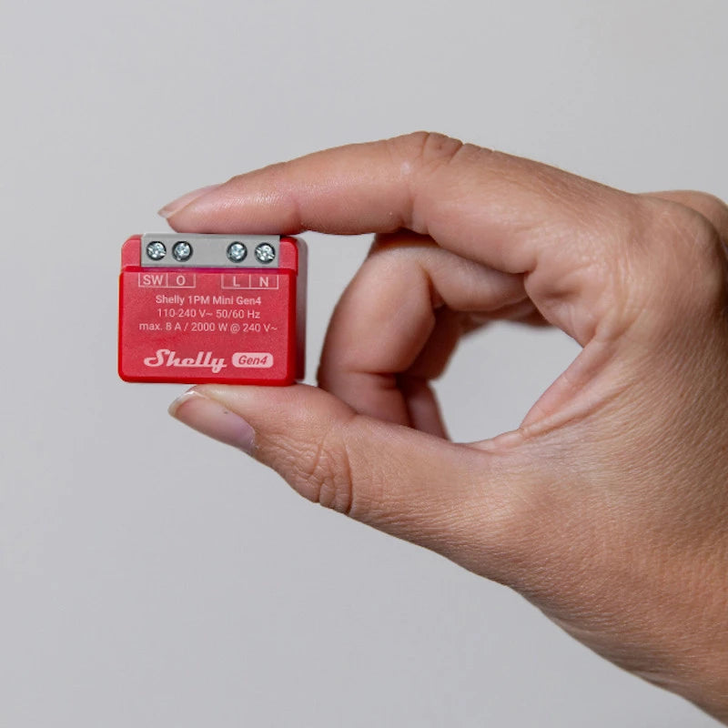 SHELLY - Wifi, Zigbee and Matter module 8A + energy consumption Shelly 1PM Mini Gen4