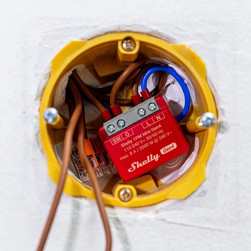 SHELLY - Wifi, Zigbee and Matter module 8A + energy consumption Shelly 1PM Mini Gen4