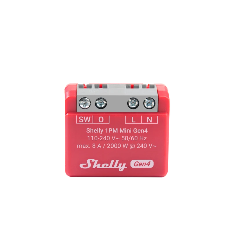 SHELLY - Wifi, Zigbee and Matter module 8A + energy consumption Shelly 1PM Mini Gen4