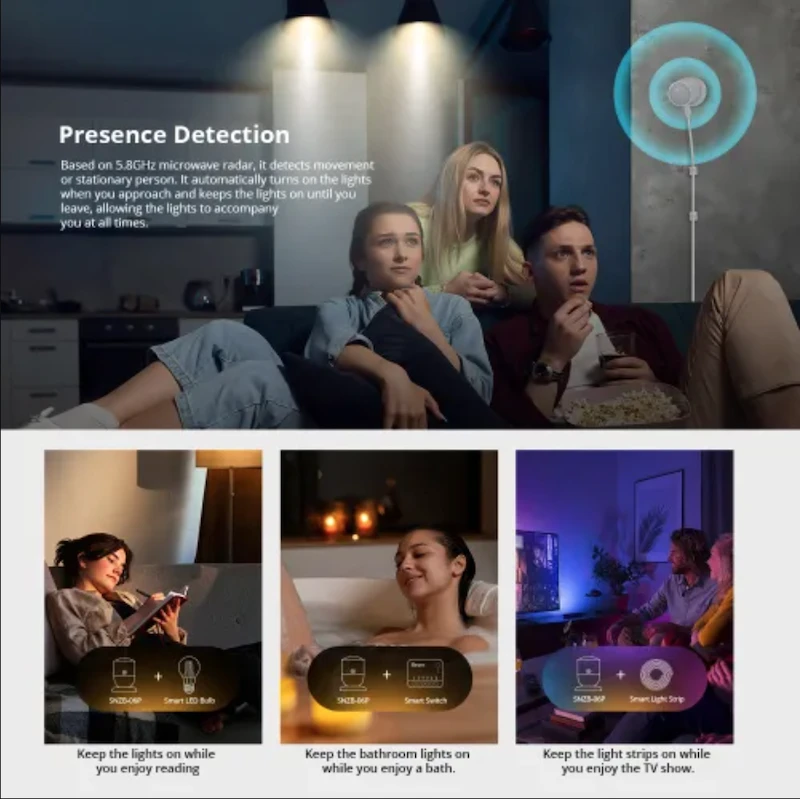 Sonoff - Zigbee 3.0 human presence sensor (Smart Radar Detection) SNZB-06P