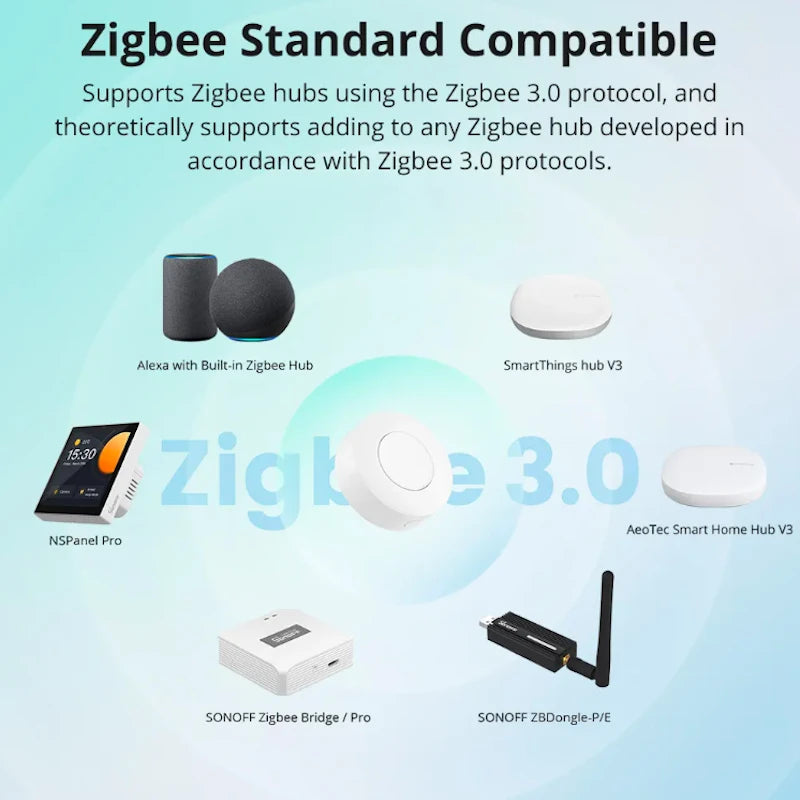 Sonoff - Zigbee 3.0 Wireless Switch single press, double press, and long press SNZB-01P