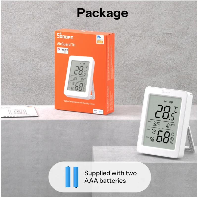Sonoff - Zigbee temperature and humidity sensor with display AirGuard SNZB-02DR2