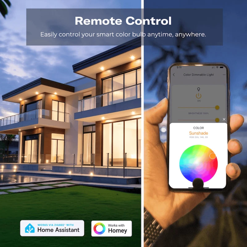 ThirdReality - ZL4 E27 Zigbee light bulb color Home Assistant