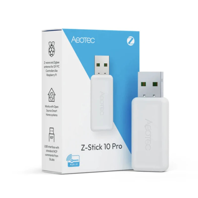 Aeotec - Z-Wave+ 800 Long Range and Zigbee USB Controller Z-Stick 10 Pro