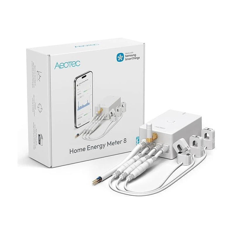 Aeotec - Z-Wave+ 800 Home Energy Meter 8 for single-phase to three-phase clamp meters 200A
